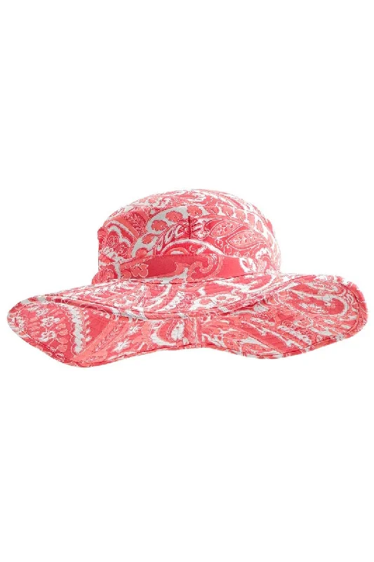 Brighton Chlorine Resistant Bucket Hat | Radiant Coral Summertime Paisley