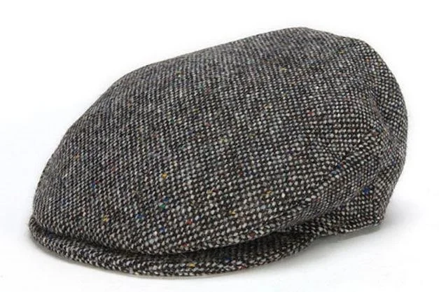 Vintage Flat Cap - Grey Fleck - by Hanna Hats of Donegal