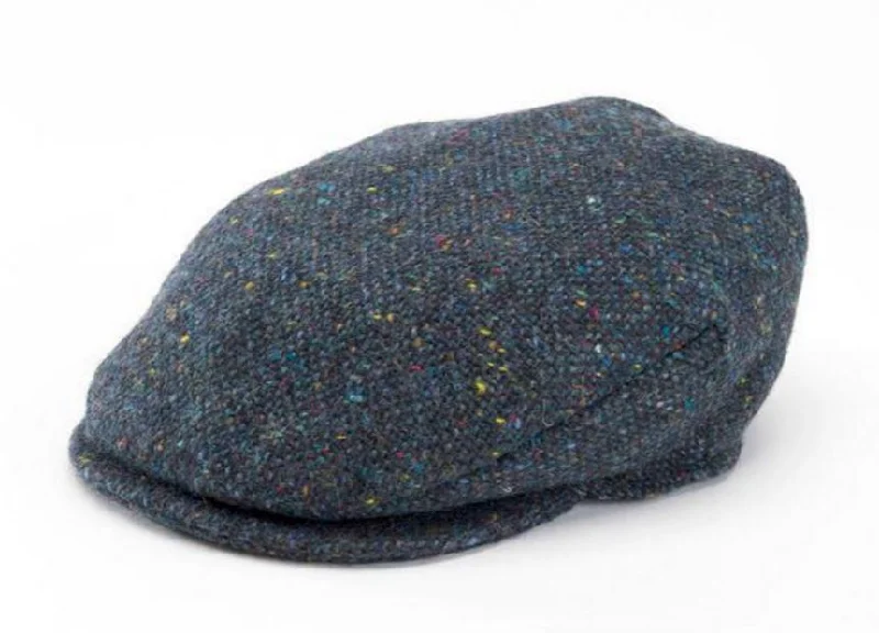 Vintage Flat Cap - Blue Fleck - by Hanna Hats of Donegal