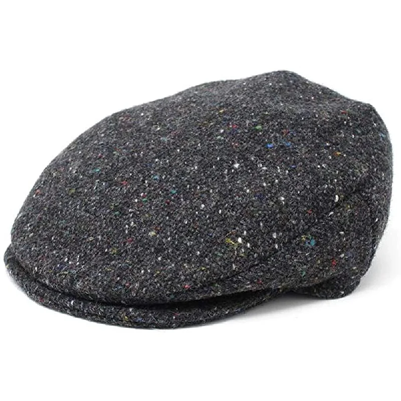 Vintage Flat Cap - Charcoal Fleck - by Hanna Hats of Donegal