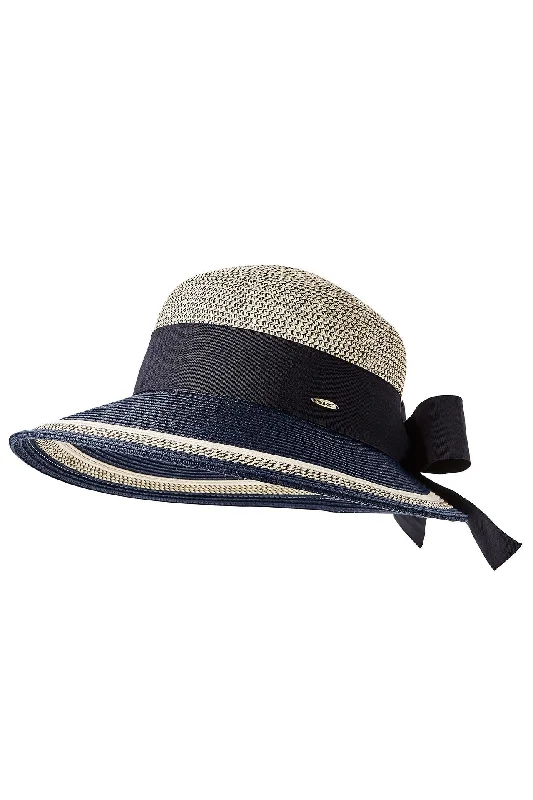 Clara Sun Hat | Navy/White Colorblock