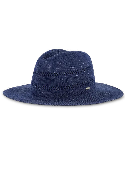 Nikki Crochet Fedora | Navy