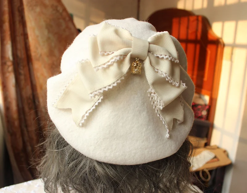 Birdcage Ribbon Beret