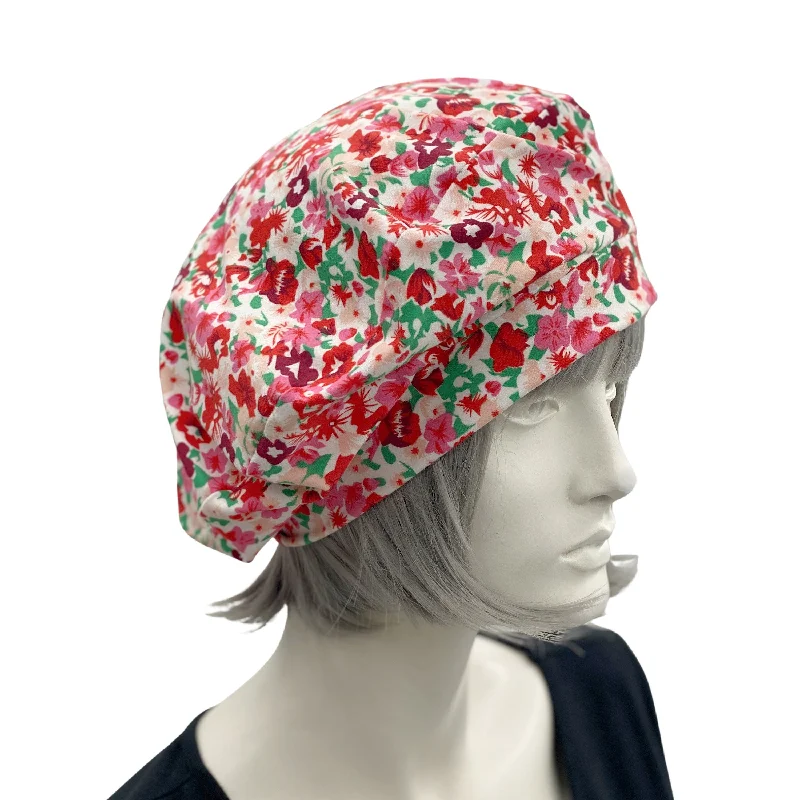 Floral Jersey Knit Beret | More Color Options Available