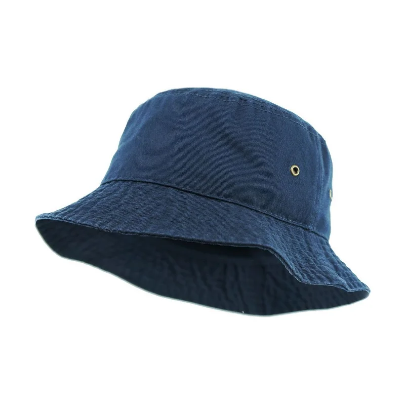 Ethos Cotton Bucket Hat - Navy Bomuld Bøllehat