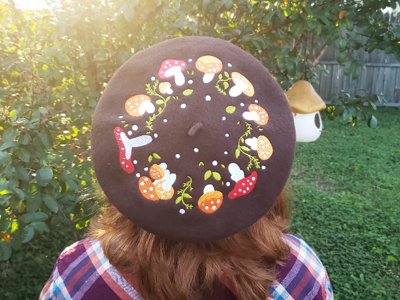 Fairy Circle Embroidered Beret