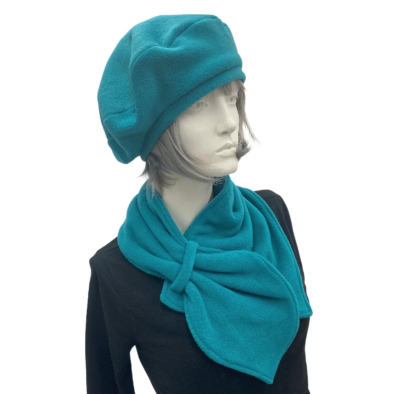 Fleece Beret and Matching  Scarf