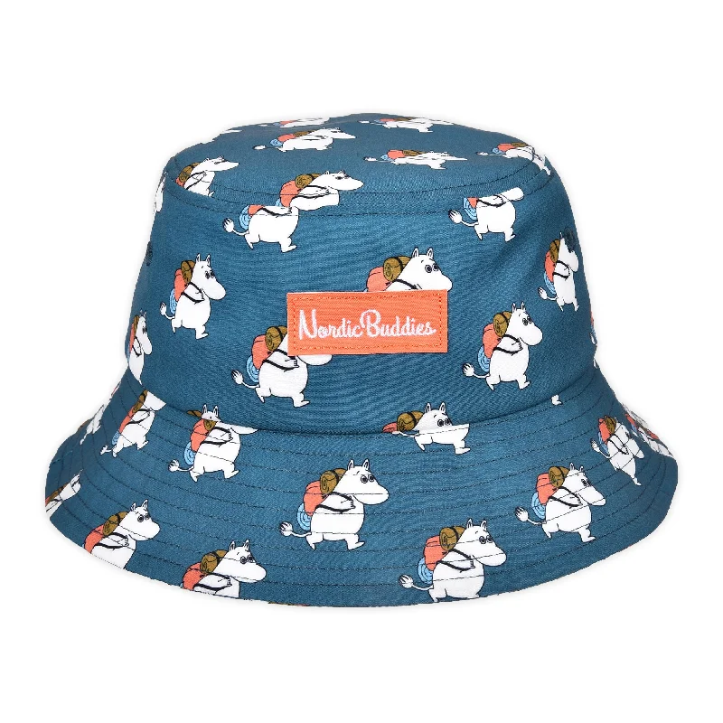 Moomintroll's Adventure Nylon Bucket Hat Kids- Blue