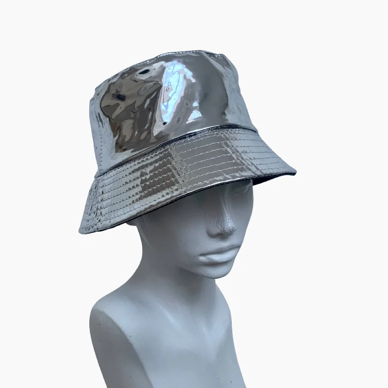 Silver bucket hat