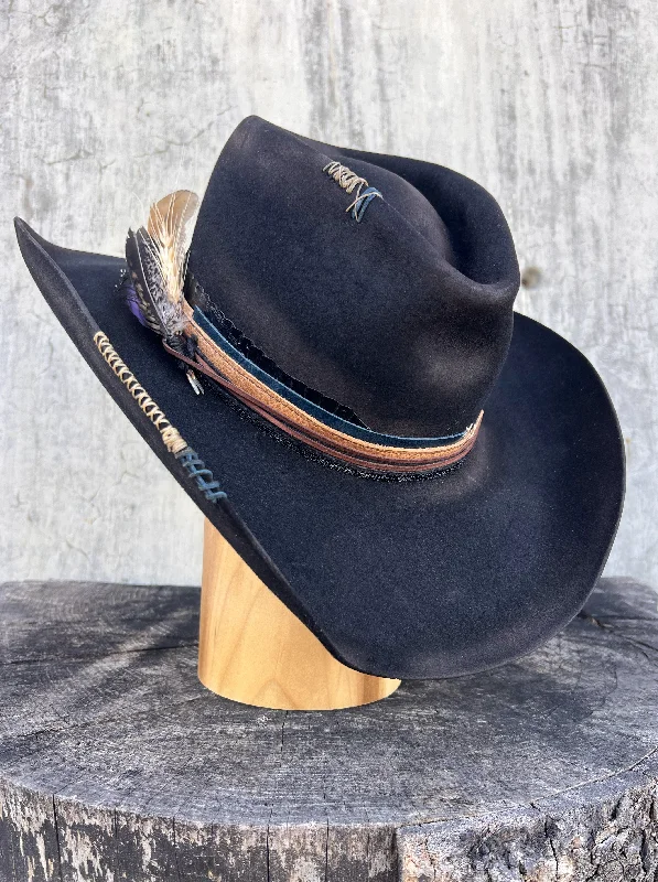 Ebony Blue Vintage Felt Cowboy Hat