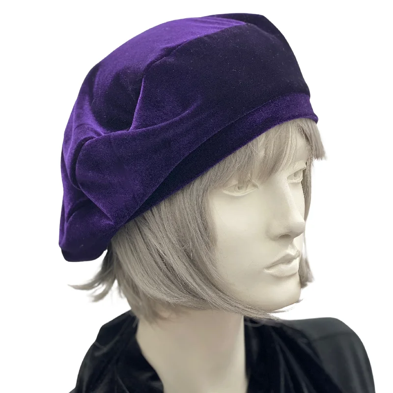 Velvet Beret with Satin Lining