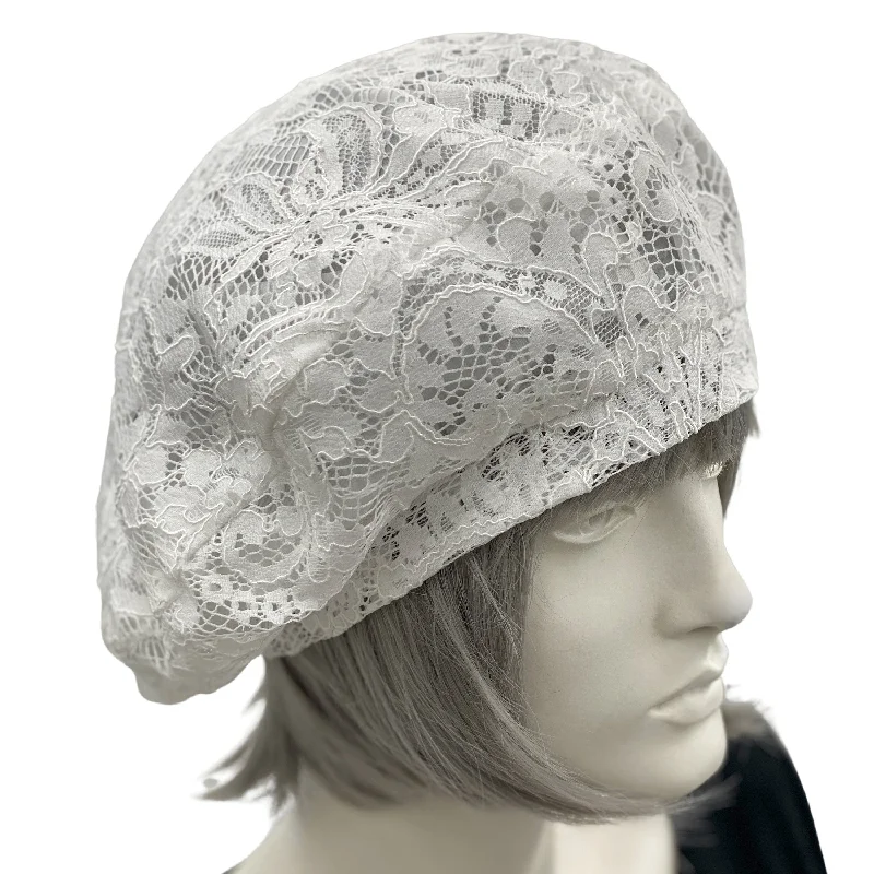 White Lace Beret